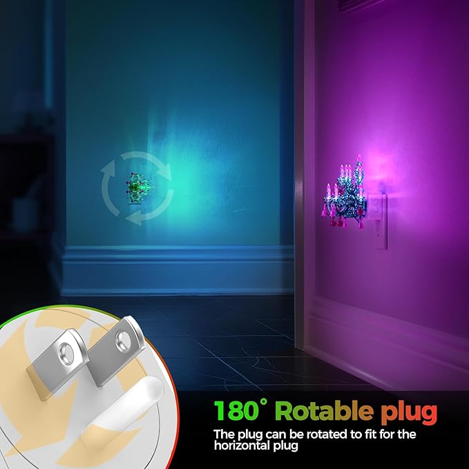Briignite Christmas Night Light, RGB Color Changing Night Lights Plug into Wall - Image 4