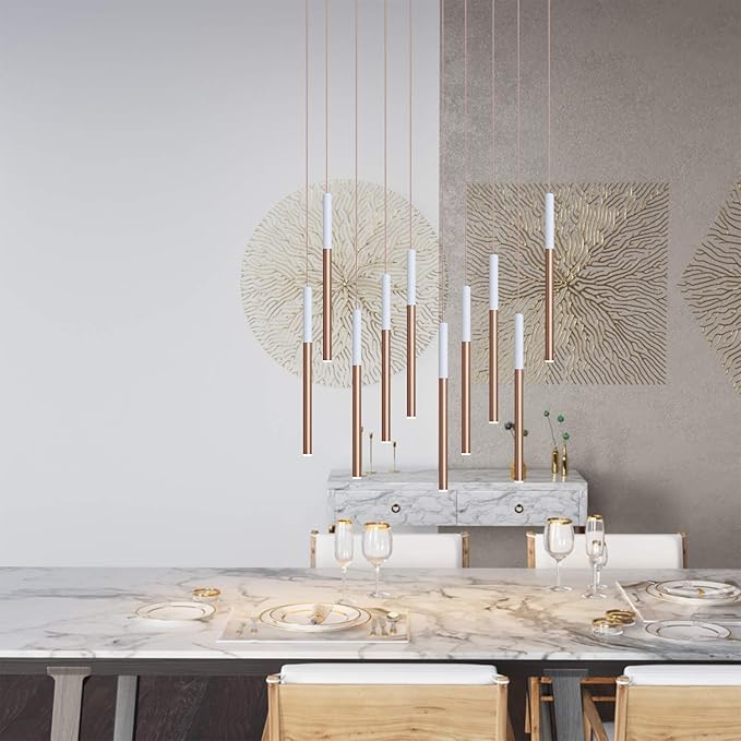 ALTAIR 10 Mini Pendant Lighting White-Copper - Image 7