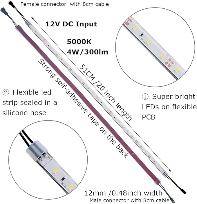 Litever Under Cabinet Light, 1800 Lumen, Daylight 5000K. Suitable - Image 5