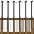 6 Pack String Light Poles, 5Ft Metal Poles by NUERPO