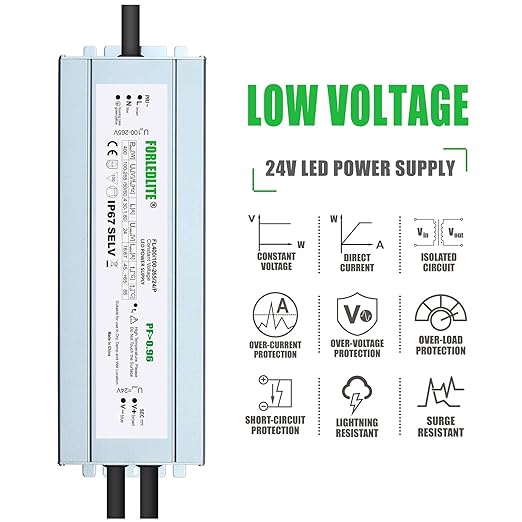 Wide Input 100~265V AC to DC 24V 400W Output IP67 Waterproof Constant Low - Image 3