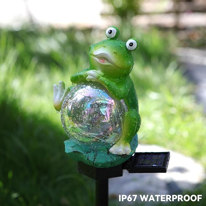Outdoor Solar Garden Lights, Solar Frog Decorative Lights, IP67 Waterproof - Image 4
