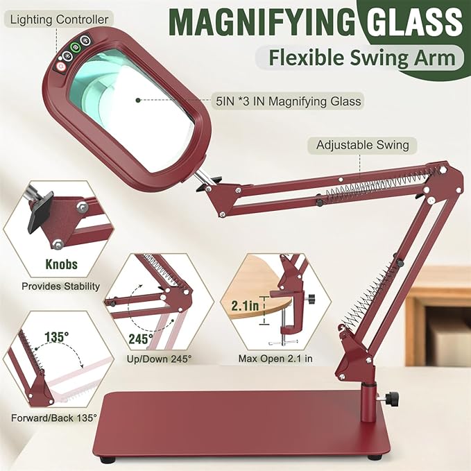 Veemagni 10X Rectangle Magnifying Glass - Image 5