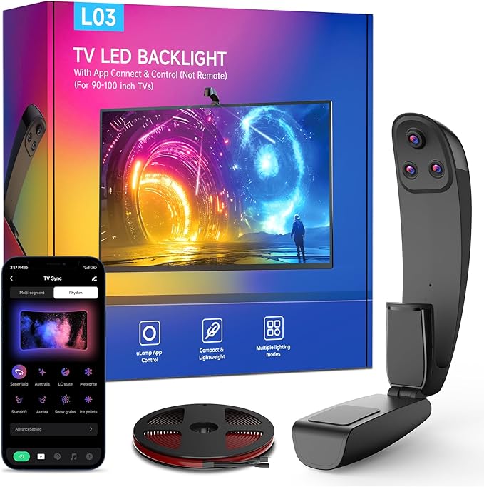 FFJ TV Lights That Change with TV, 21.3ft RGB Immersive LED Strip Backlight - Image 9