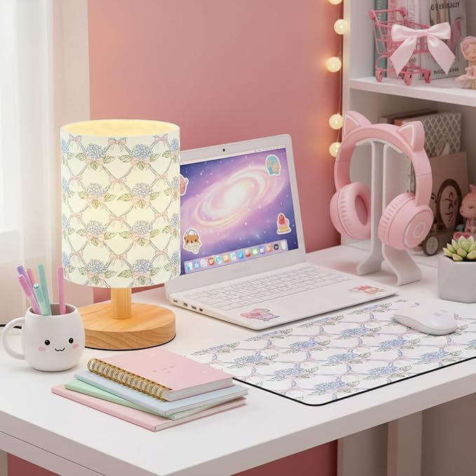 VIHOSE Blue Hydrangea Kids Table Lamp - Image 3