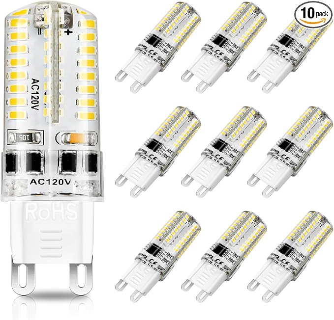 YGS-Tech G9 LED Bulb Dimmable, G9 Light Bulb, 6000K Daylight White, G9 Base Bulb by YGS-TECH