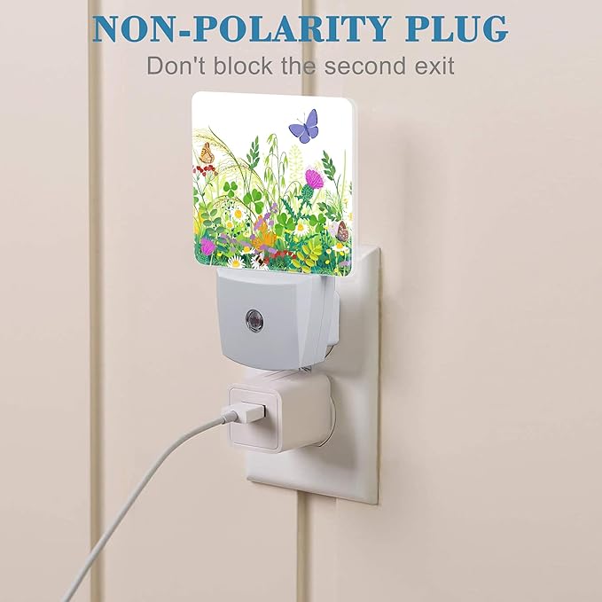 Summer Meadow Plants and Insects Night Light Plug into Wall - Image 3