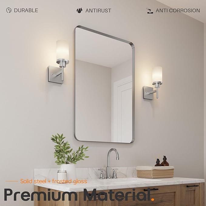 Bathroom Light Fixtures Brushed Nickel Vanity Lights - Image 6