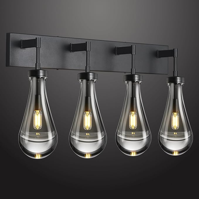 Raindrop Wall Sconces Black Crystal Sconces Wall Decor Modern Lighting Glass by HomeofBeautifulLighting