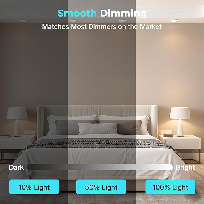 LED & Lighting Solutions 8" Dimmable Ultra Slim, Battery Powered recessed Lights - Image 5