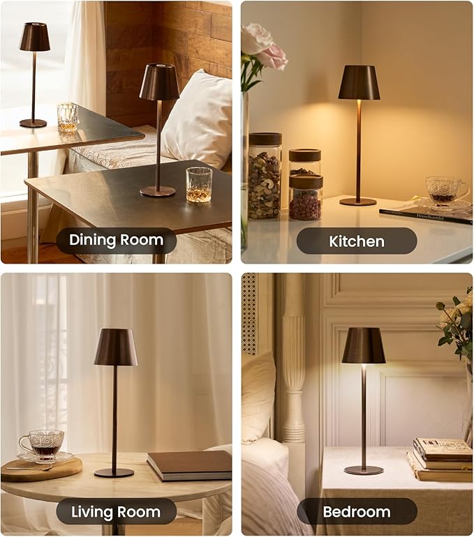 3 Pack Cordless Table Lamp, Portable Battery Operated Lamp - Image 8