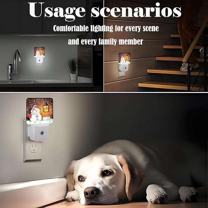 Cute Snowman Night Light, Plug-in Night Lights - Image 6