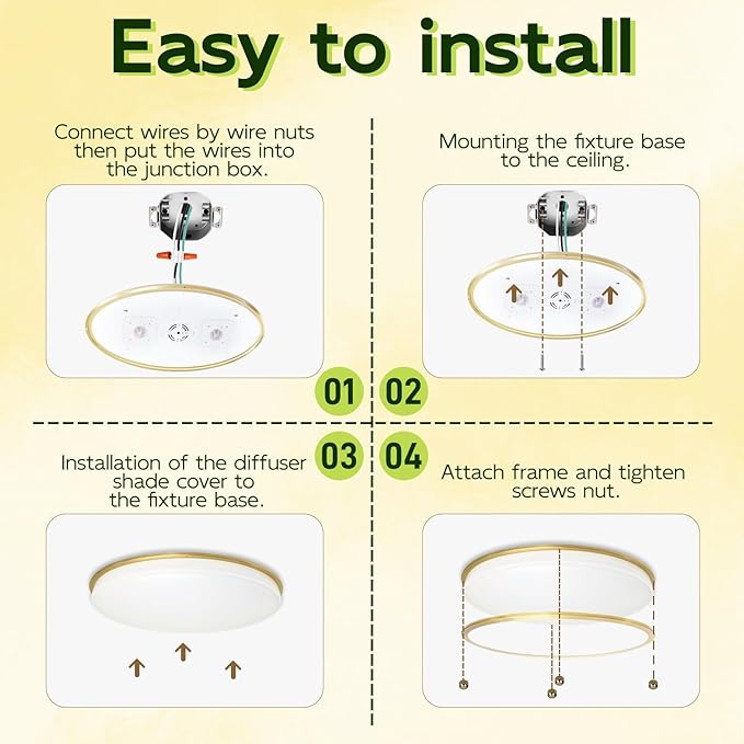 hykolity 32 Inch Oval LED Ceiling Light, 2700K/3000K/3500K/4000K/5000K - Image 7