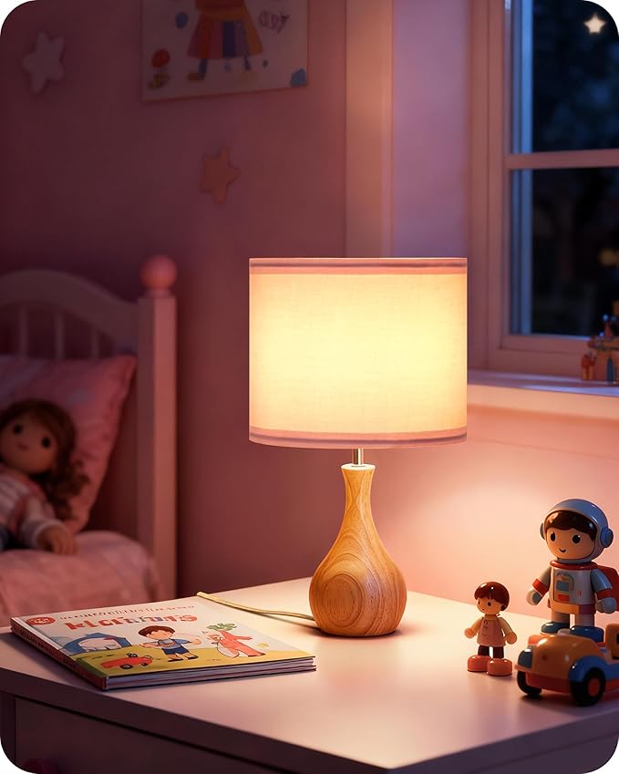 Small Table Lamp, 14.2" Cute Little Desk Lamp - Image 2