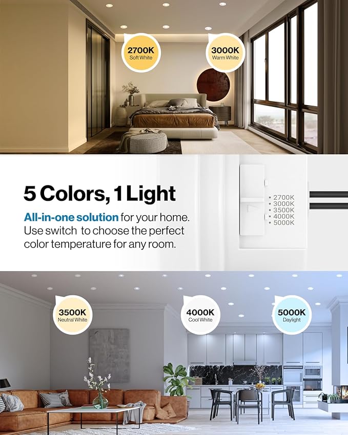 Sunco 24 Pack 4 Inch LED Recessed Lights, Retrofit Can Lighting, 660 LM - Image 2