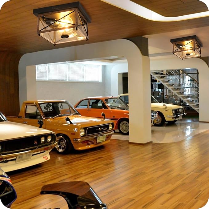 Outdoor Ceiling Light with Motion Sensor, Flush Mount Porch Ceiling Lights - Image 9