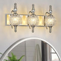 Modern Crystal Bathroom Vanity Lights Fixtures Over Mirror Brushed Nickel by LBSQJ