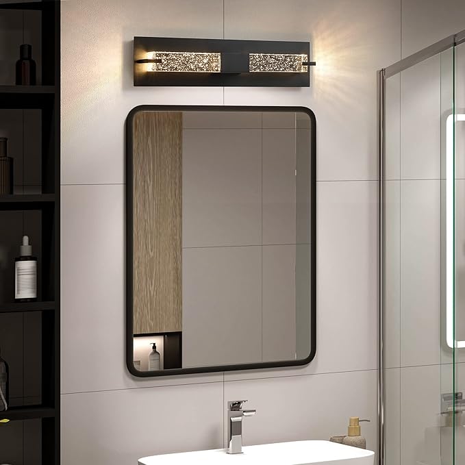 WOSHITU LED Wall Sconce Light: 19 Inch Black Modern Sconces Wall Lighting 3000K - Image 7