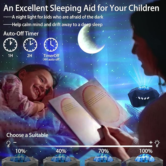 Cupohus Aurora Moon Star Projector Night Light - Image 3
