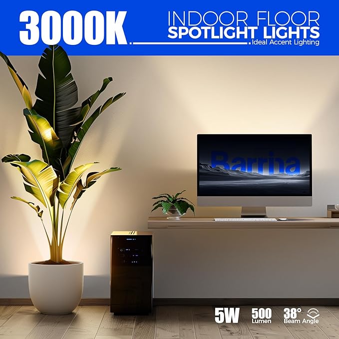 Barrina Up Lights Indoor Spotlight, 3000K GU10 Bulb, 2 in 1 Detachable Uplight - Image 4