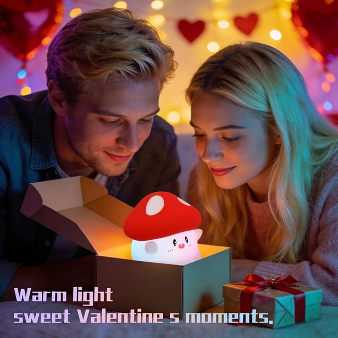 Mushroom Night Light, Color Changing & 50-Hour Battery, Squishy Lamp - Image 5