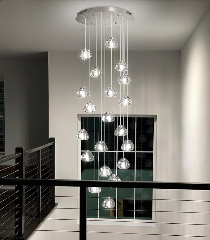 LED Glam Chandelier 118 inches Long Light Luxury Crystal Ceiling Chandeliers - Image 4