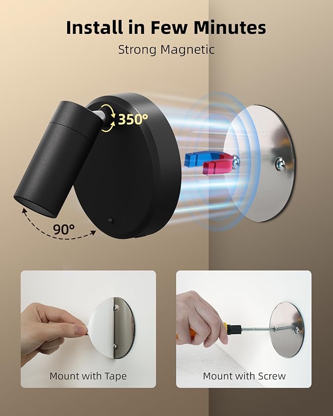EZVALO Wireless LED Spotlights Indoor, 5500mAh Rechargeable Battery Powered - Image 9