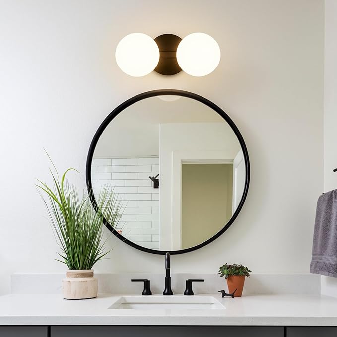 Black Bathroom Vanity Light Fixtures: Modern Wall Scones - Image 7
