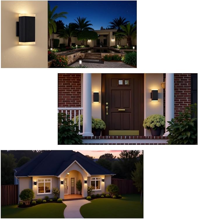 Outdoor Wall Light, ZUUKOLE Waterproof Exterior Wall Sconce, Anti-Rust Aluminum - Image 2