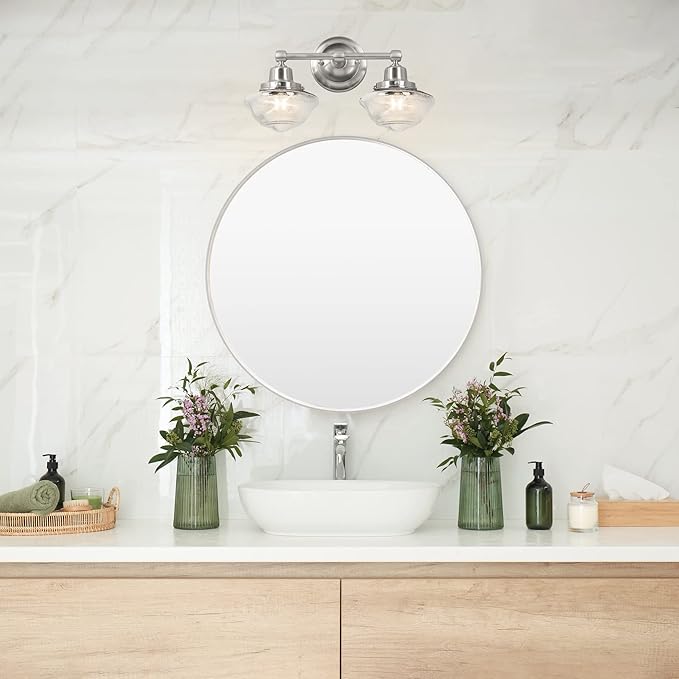 Design House Vintage-Inspired Schoolhouse 2-Light Dimmable Vanity Light - Image 5