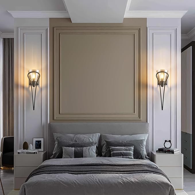 Modern Black Wall Sconce E12 Torch Decorative Wall Lights Industrial Wall Lights - Image 3