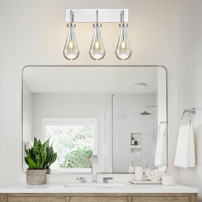 Raindrop Wall Sconces Chrome Crystal Sconces Wall Decor Modern Lighting Glass - Image 3