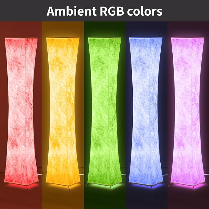 BLUEYE Floor Lamp, 1800Lumens, RGBW 2700K-6500K, Remote Control, 2 X 80W - Image 4