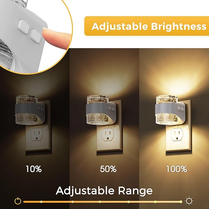 L LOHAS LED Night Light, 3CCT Bubble Night Lights Plug into Wall, 2 Pack - Image 4
