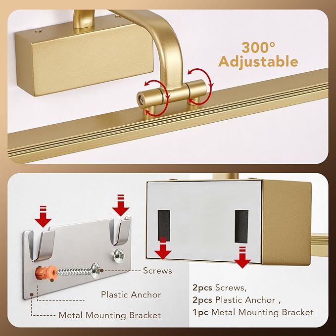 Picture Light, Picture Lights for Wall Cordless, Battery Wall Lights for - Image 7
