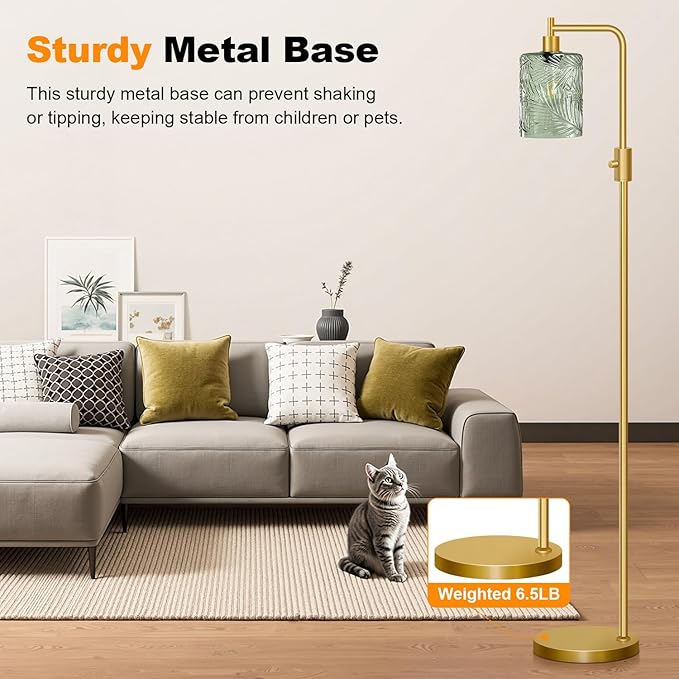 【Upgraded】 Dimmable Glass Floor Lamp - Image 6