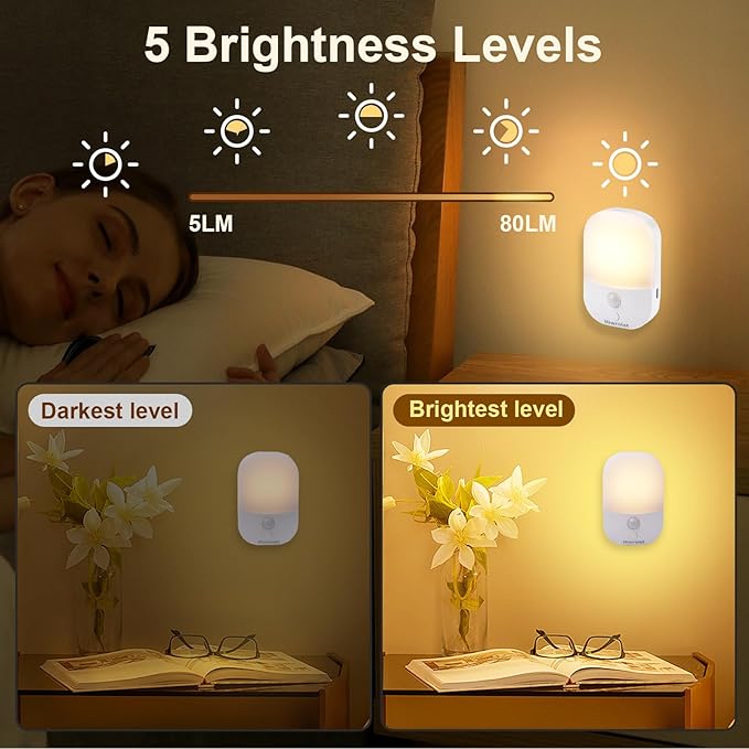 Night Light with Auto Motion Sensor, Rechargeable Battery, Type-C LED Stick-On - Image 4