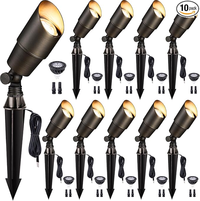 Gardenreet LED Low Voltage Spotlight - 12V AC/DC Bronze Outdoor Light Fixture by Gardenreet