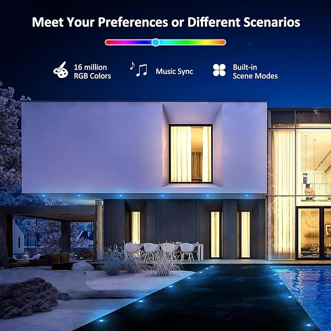 INDARUN φ1.22 Deck Lighting, LED Recessed Deck Lights Outdoor Waterproof - Image 4