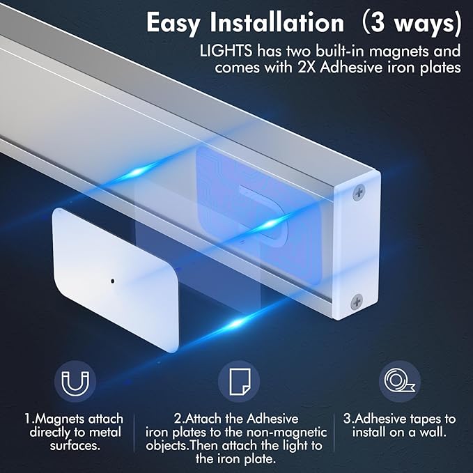 Under Cabinet Lighting 1800mAh Long Battery Life, 2 Pack Dimmable Motion Sensor - Image 5