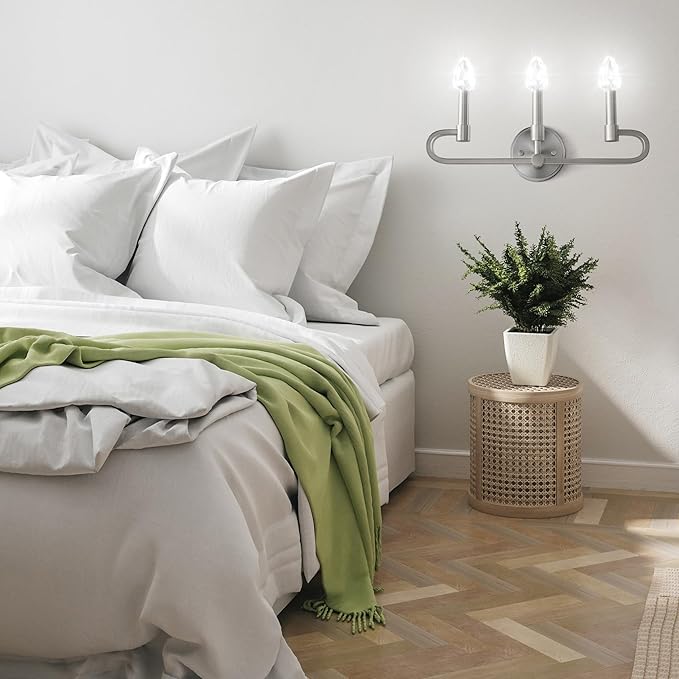 Bathroom Vanity Light, 3 Light Brushed Nickel Vanity Lights - Image 7