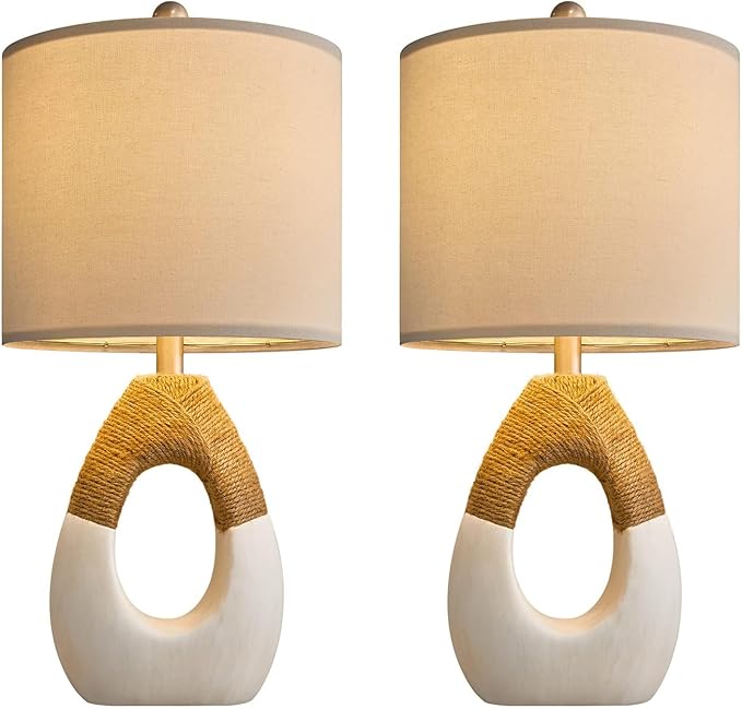 OYEARS 19'' Small Boho Table Lamps - Image 7