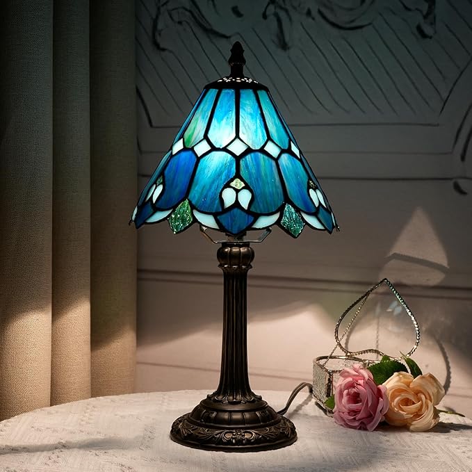 Tiffany Lamp Bedside Table Lamp-Nightstand, Stained Glass Lamp - Image 5