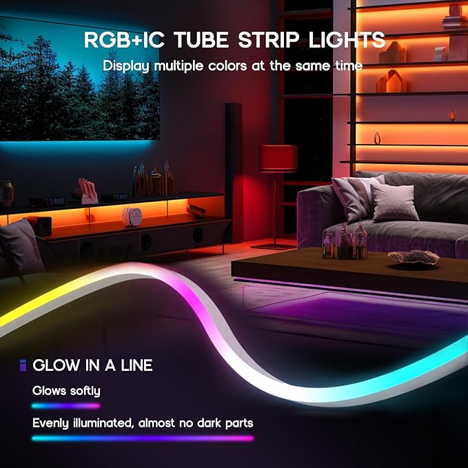 LED Neon Lights, IC+RGB 32.8FT Rope Lights Control - Image 2