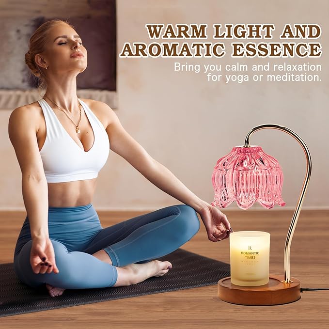 Pink Candle Warmer Lamp with Timer, Dimmable Candle Lamp Warmer, Birthday Gift - Image 5