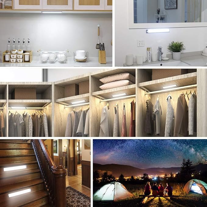 Rechargeable Motion Sensor Led Lights Ultra Thin Softer Under Counter 54-LED - Image 6
