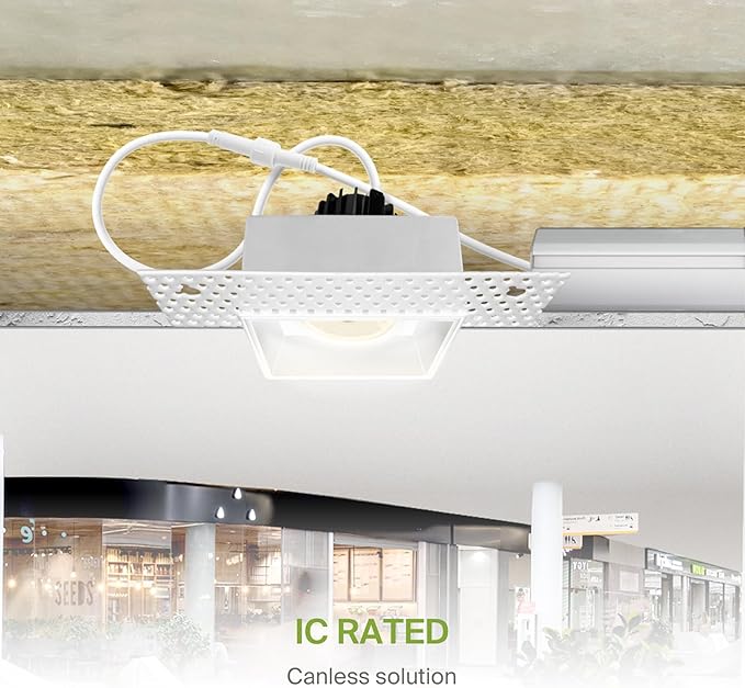 ASD Trimless Gimbal LED Recessed Lighting 2 Inch, 8W 120V Square LED Downlight - Image 7