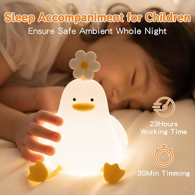 Cute Duck Night Light for Baby, Ambient Nursery Nightlight, Soothing Lamp 3 - Image 3