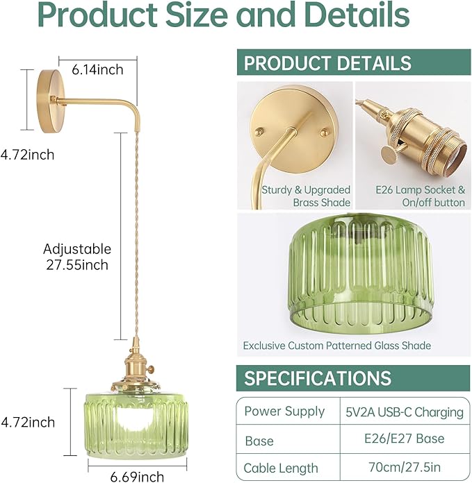 Battery Operated Wall Sconce - Image 3