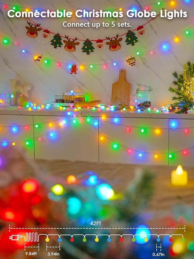 2025 New Connectable 43FT Smart Voice Controlled Christmas String Lights Indoor - Image 4